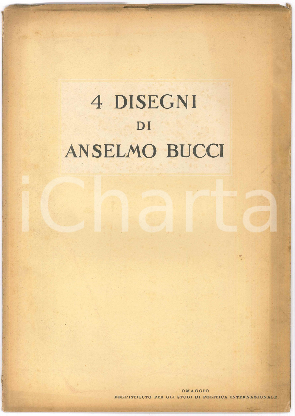 Libro, pubblicazione d epoca 1950 ca ARTE 4 Disegni di Anselmo Bucci  Pubblicazione con 4 tavole 2 1