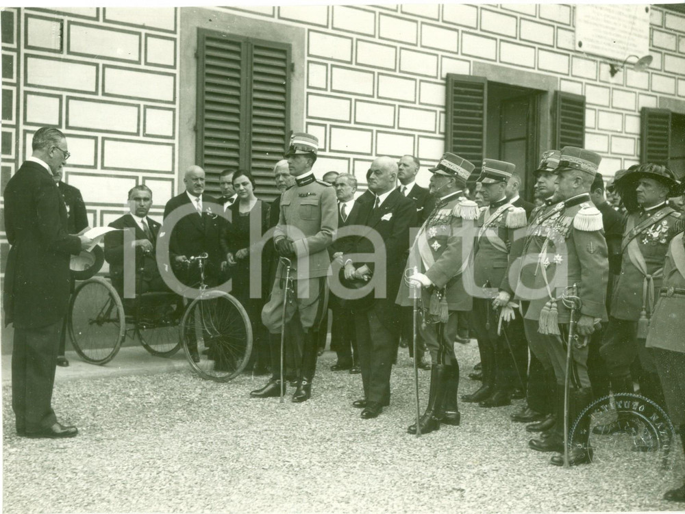 Fotografia d epoca originale 1931 FIRENZE Principe UMBERTO II visita Casa dei Mutilati Fotografia 1 1