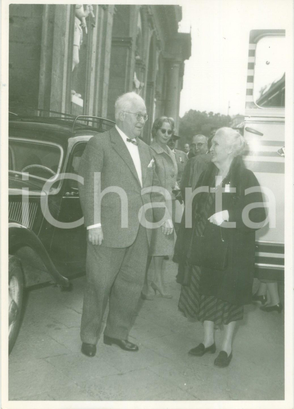 Fotografia d epoca originale 1958 NAPOLI Francesco FLORA Sibilla ALERAMO Congresso Internazionale Scrittori 2 1