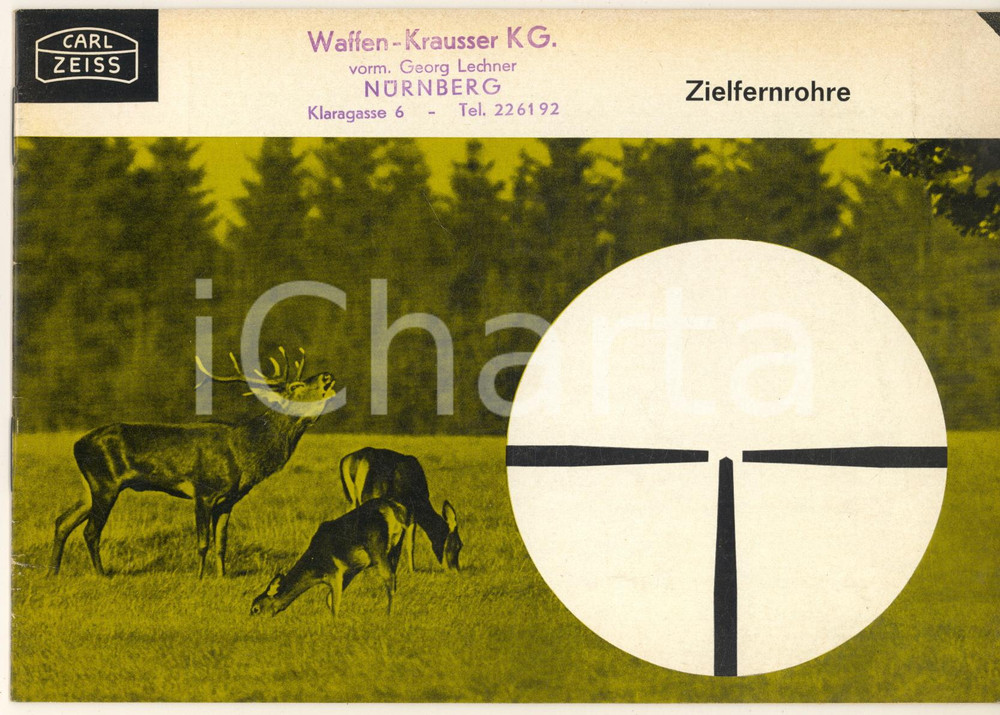 1966 OBERKOCHEN - CARL WEISS - Preisliste fur ZIELFERNROHRE / Cannocchiali Listino pubblicitario, originale d'epoca, illustrato. PAGINE: 15 GOOD/buono lievi tracce d'uso e minimi ingiallimenti marginali; minima mancanza angolare FORMATO: 21x15 cm originale e autentica 1