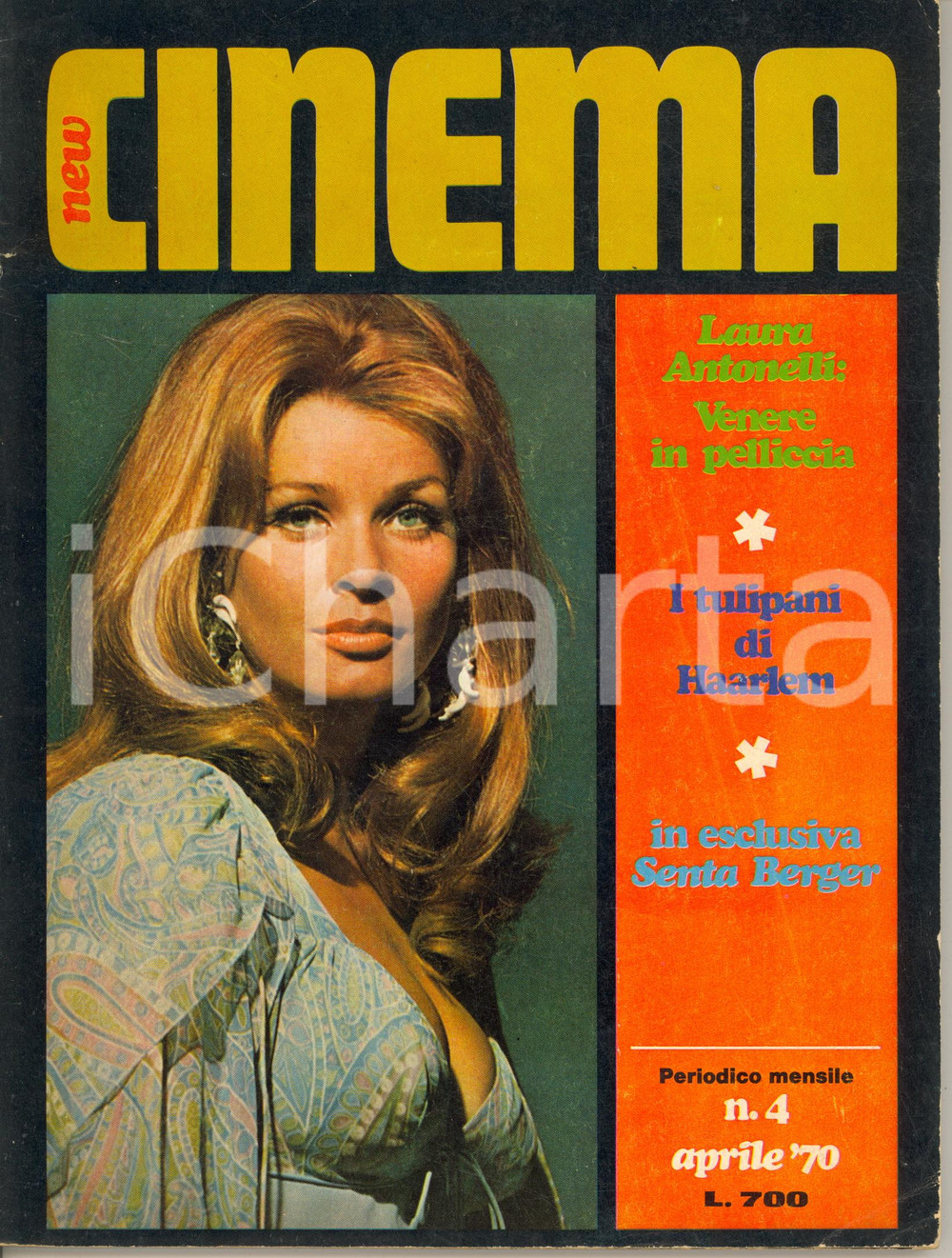 Aprile 1970 NEW CINEMA - Rivista illustrata - CINEMA EROTICO Rivista di cinema, originale d'epoca, dedicata al genere erotico, con numerose illustrazioni e foto di scena. PAGINE: 122 FAIR/discreto buone condizioni interne, ma piccole sbrecciature al dorso e tracce d'uso in copertina FORMATO: 21x27 cm originale e autentica 1