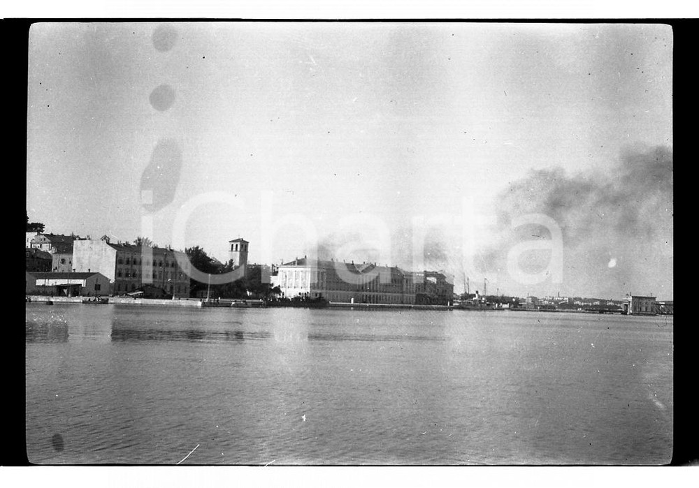 Fotografia d epoca originale 1924 PULA POLA Veduta panoramica NEGATIVO ORIGINALE 1