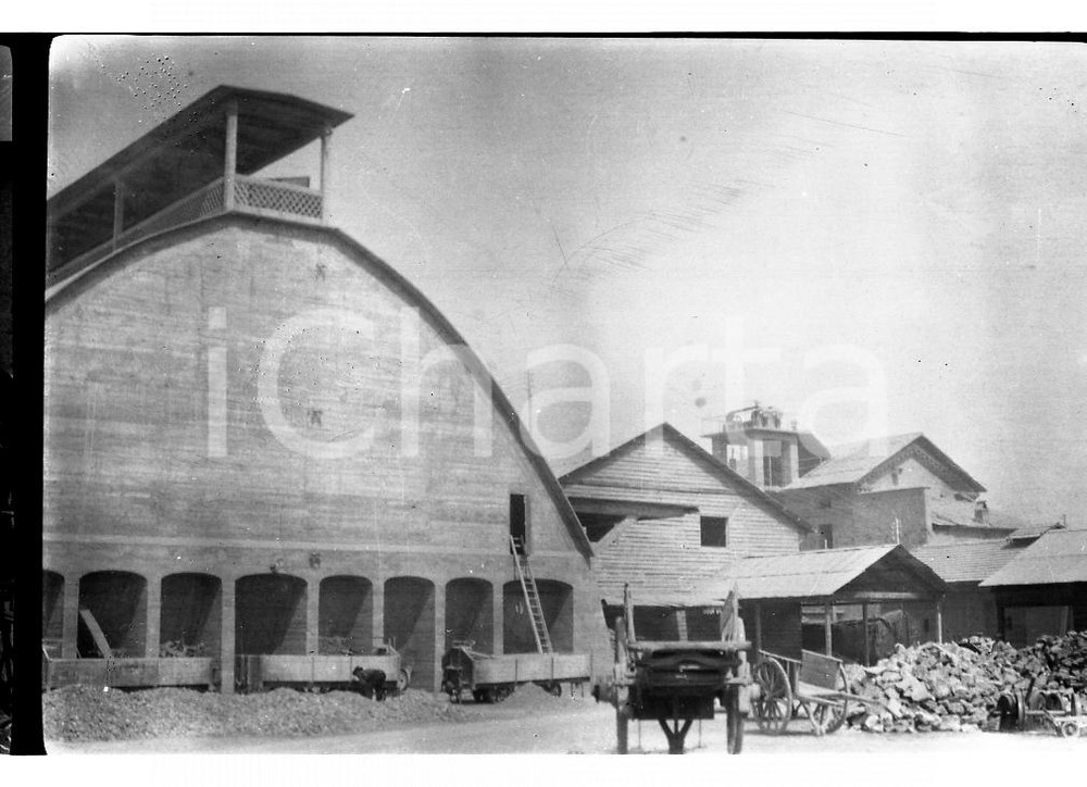 Fotografia d epoca originale 1925 CASALE MONFERRATO Il Paraboloide in attività NEGATIVO ORIGINALE 1 1