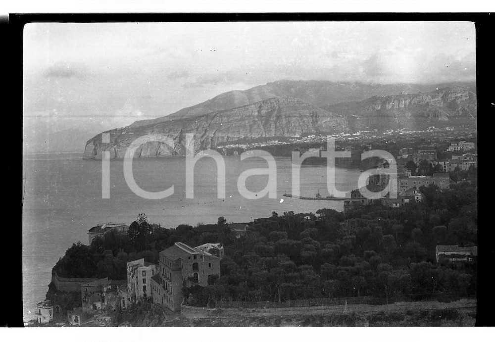 Fotografia d epoca originale 1927 SORRENTO e la penisolla Sorrentina NEGATIVO ORIGINALE 1 1