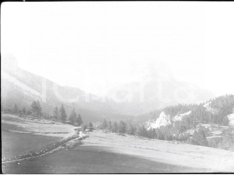 Fotografia d epoca originale 1926 BARDONECCHIA TO Strada per la Valle Stretta NEGATIVO ORIGINALE 1