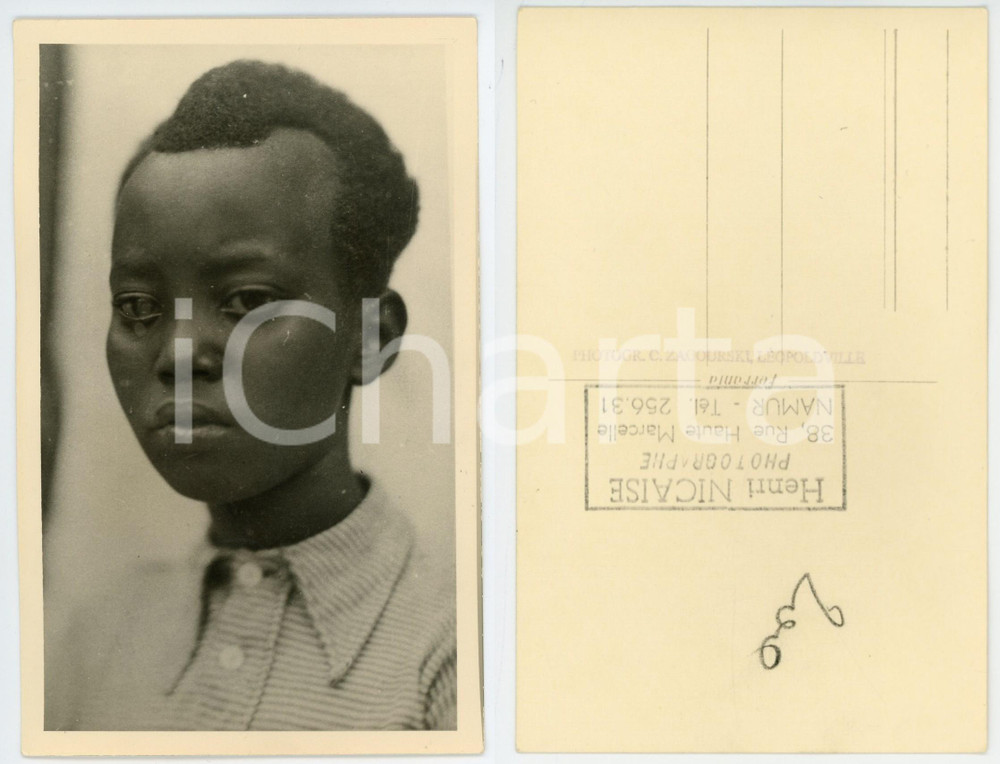 1930 C. ZAGOURSKI «L'Afrique qui disparaît» RUANDA Enfant Mutudzi Postcard 106  Fotocartolina postale d'epoca, appartenente alla 2^serie &laquo;L'Afrique qui dispara&icirc;t&raquo; del fotografo Casimir Zagourski (L&eacute;opoldville).N&deg;106, non viaggiata.Al verso timbro: "Henri Nicaise Photographe - Namur"CONDIZIONI: GFORMATO: 9x14 cm     originale e autentica 1
