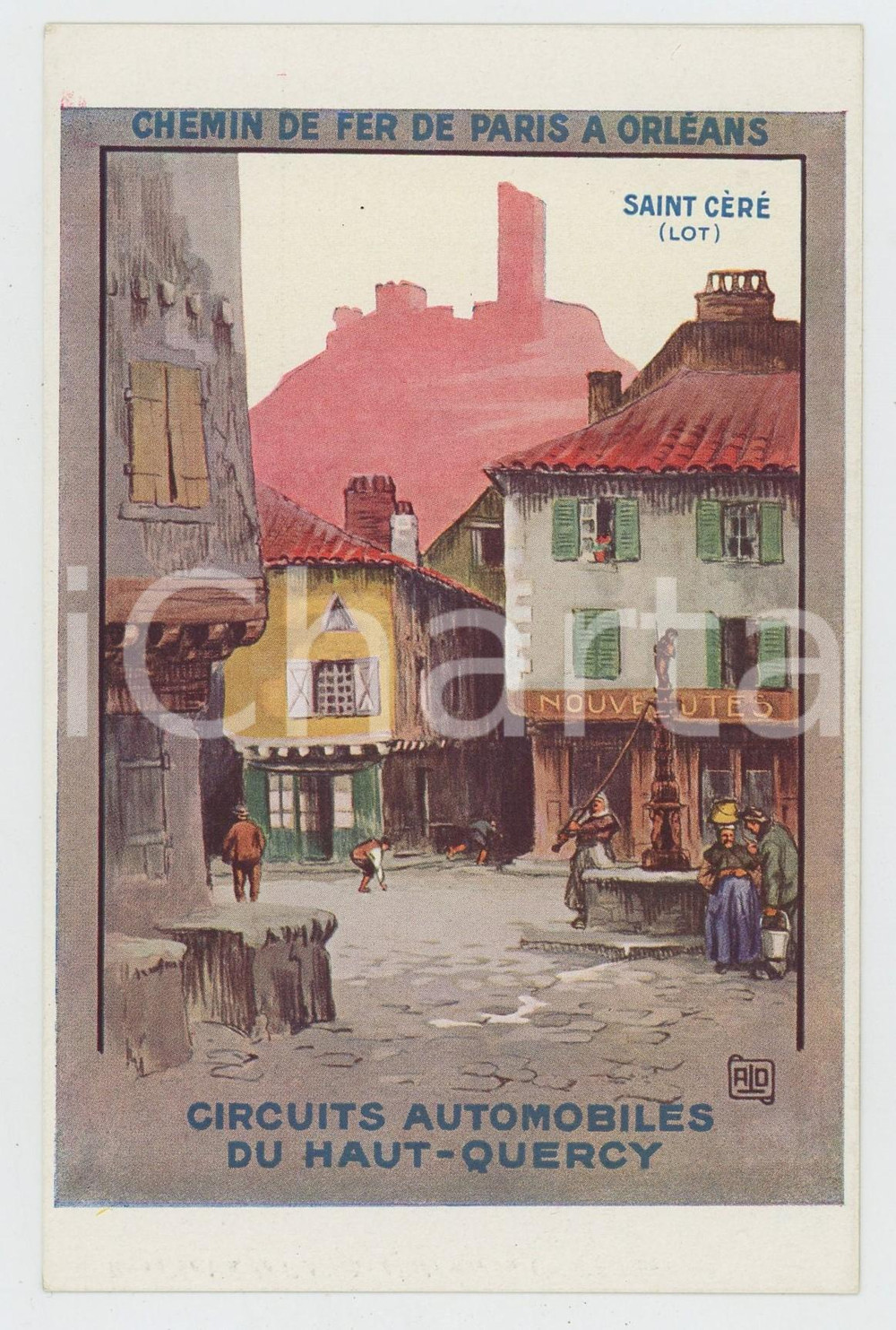 1910 ca CHEMIN DE FER DE PARIS À ORLÉANS - LOT Saint Céré HAUT-QUERCY Postcard 2  Cartolina d'epoca, non viaggiata.  GOOD/buono  FORMATO: 9x14 cm originale e autentica 1