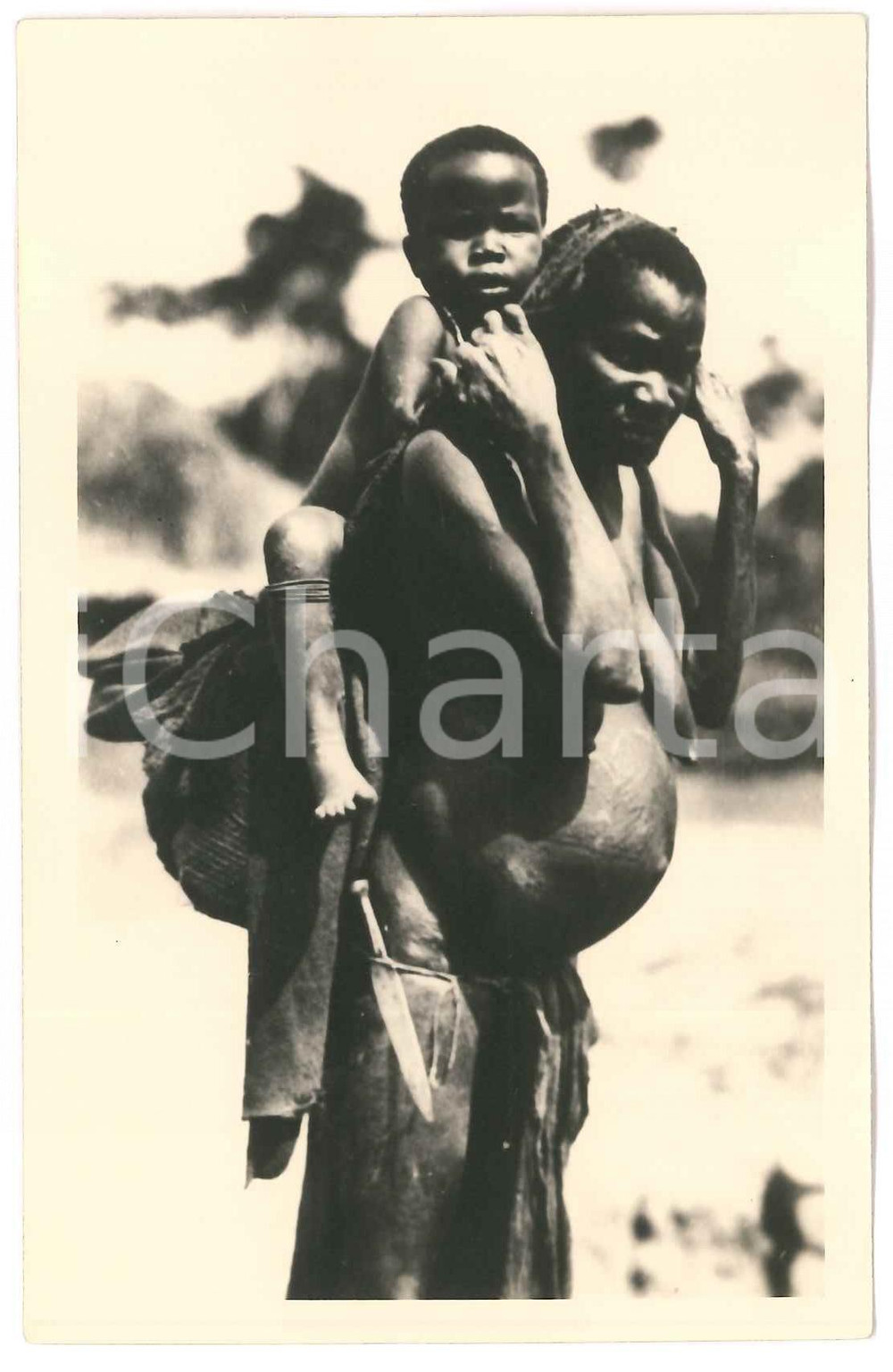 Cartolina originale da collezione 1930 ca C. ZAGOURSKI «L Afrique qui disparaît» Pr. Or. ITURI type  Postcard 80 1