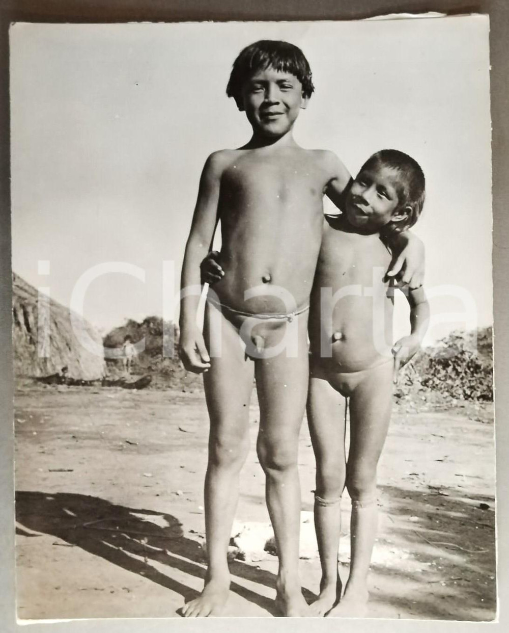 1930 ca ETHNIC MOVIE "Amazon nue" Société belge distribution cinématographique 1 Fotografia d'epoca. Con timbro al verso della Société belge de distribution cinématographique, Bruxelles  FAIR/discreto Residui di incollatura al recto, smussature agli angoli FORMATO: 24x30 cm originale e autentica 1