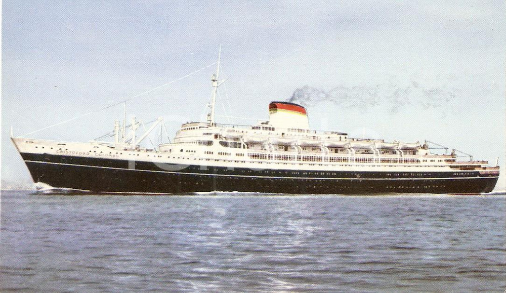 Cartolina originale da collezione 1955 ca Transatlantico Cristoforo COLOMBO Società Navigazione ITALIA Cartolina 1 1