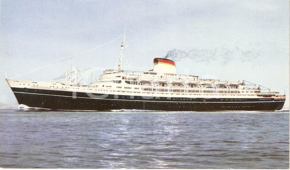 Cartolina originale da collezione 1955 ca Transatlantico Cristoforo COLOMBO Società Navigazione ITALIA Cartolina 3 1