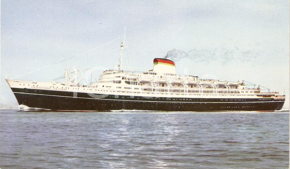 Cartolina originale da collezione 1955 ca Transatlantico Cristoforo COLOMBO Società Navigazione ITALIA Cartolina 6 1