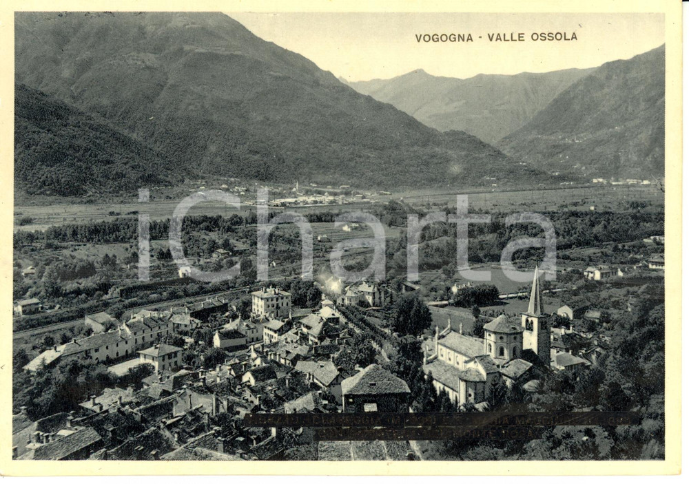 Cartolina originale da collezione 1950 ca VOGOGNA VB Scorcio panoramico della VALLE OSSOLA Cartolina 1 1