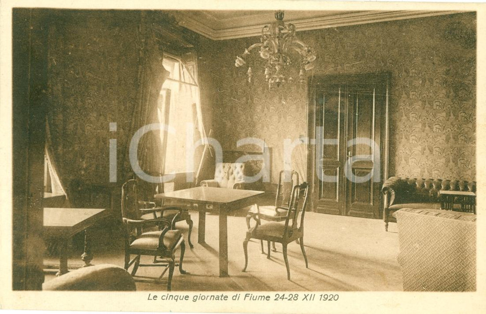 Cartolina originale da collezione 1920 FIUME Bombardamento Palazzo del Comando CINQUE GIORNATE Cartolina 1 1