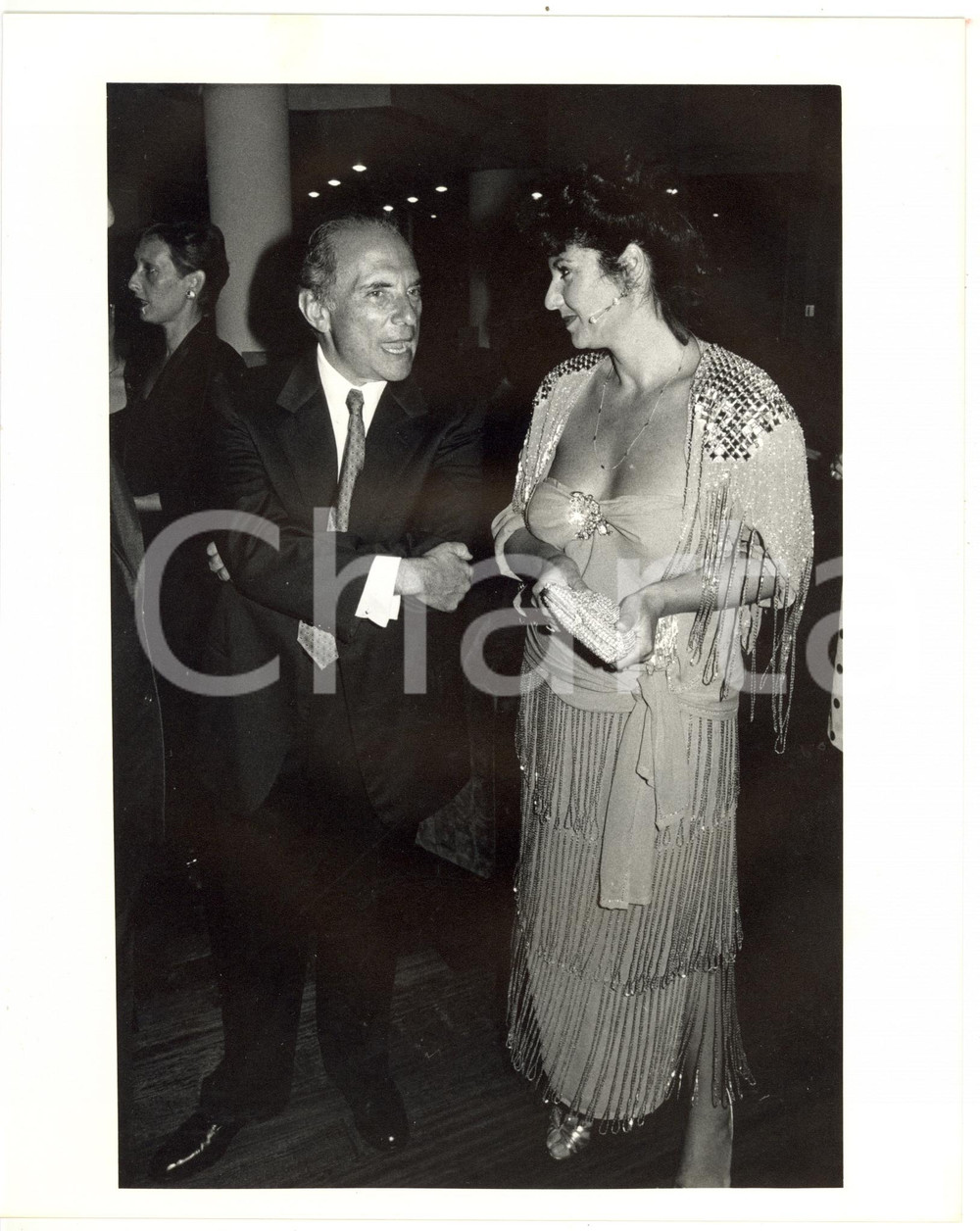 1990 ca ROMA RAI Enrico MANCA con Marisa LAURITO a una serata di gala *Foto Fotografia di agenzia. CONDIZIONI: GFORMATO: 20x25 cm     originale e autentica 1