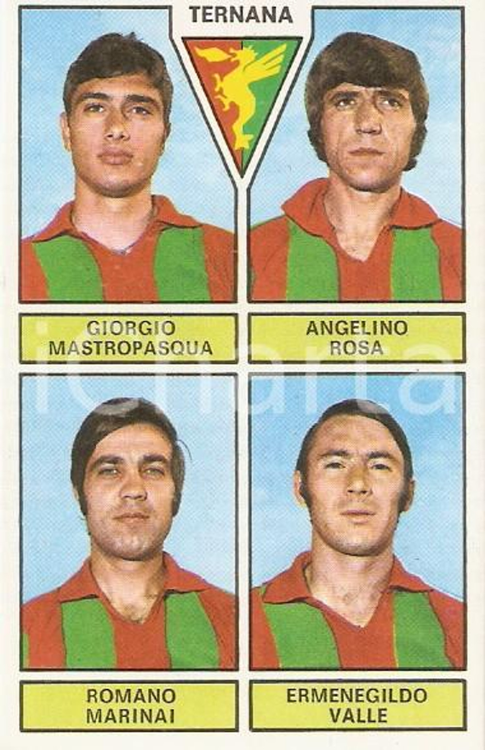 Oggetto da collezione cartaceo PANINI CALCIATORI 19711972 Figurina TERNANA Mastropasqua Rosa Marinai Valle 1 1
