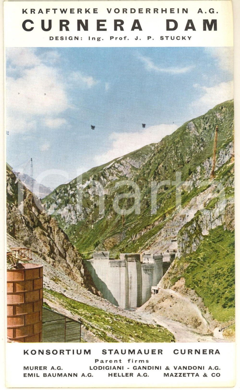 Materiale pubblicitario d’epoca 1965 SWITZERLAND CURNERA DAM  Brochure KRAFTWERKE VORDERRHEIN 1