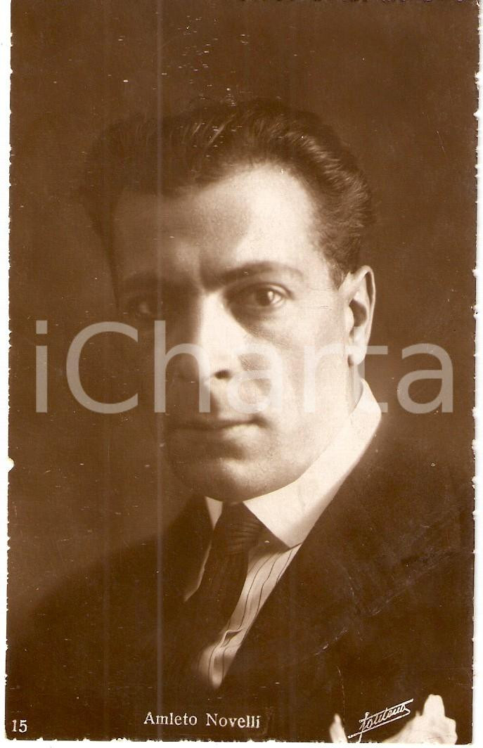 Cartolina originale da collezione 1920 ca CINEMA Attore Amleto NOVELLI Ritratto Cartolina FP NV 1