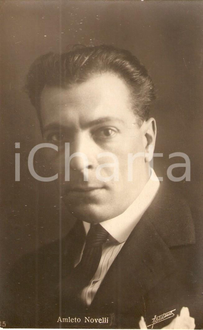 Cartolina originale da collezione 1920 ca CINEMA Attore Amleto NOVELLI Ritratto Cartolina FP NV 1
