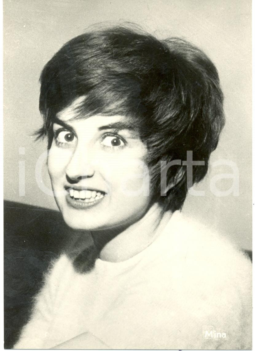 Cartolina originale da collezione 1965 ca MUSICA La grande MINA Ritratto fotografico Cartolina postale 2 1