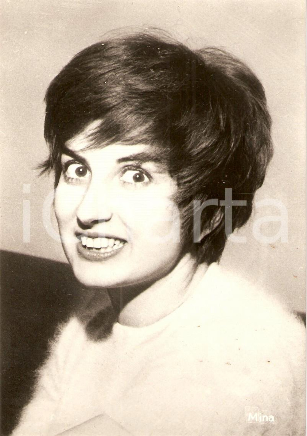 Cartolina originale da collezione 1965 ca MUSICA La grande MINA Ritratto fotografico *Cartolina postale (4) 1