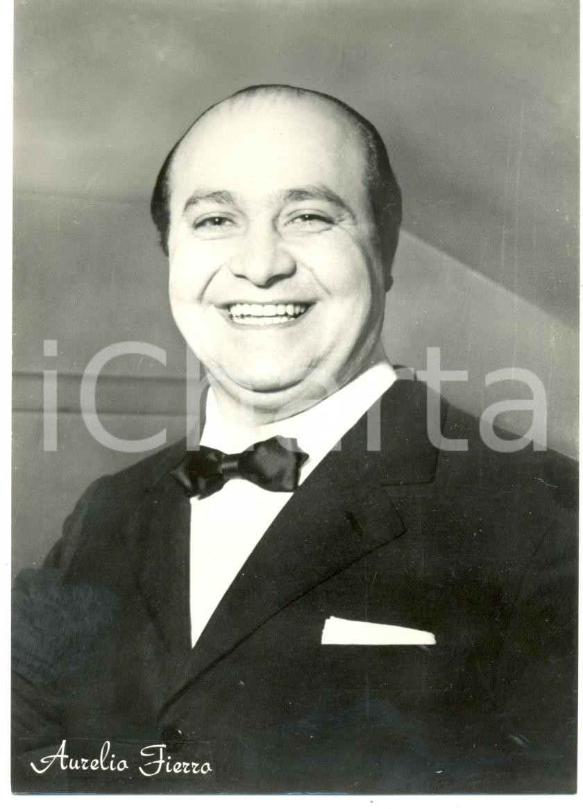 Cartolina originale da collezione 1955 ca MUSICA Aurelio FIERRO cantante e attore Ritratto Cartolina 3 1