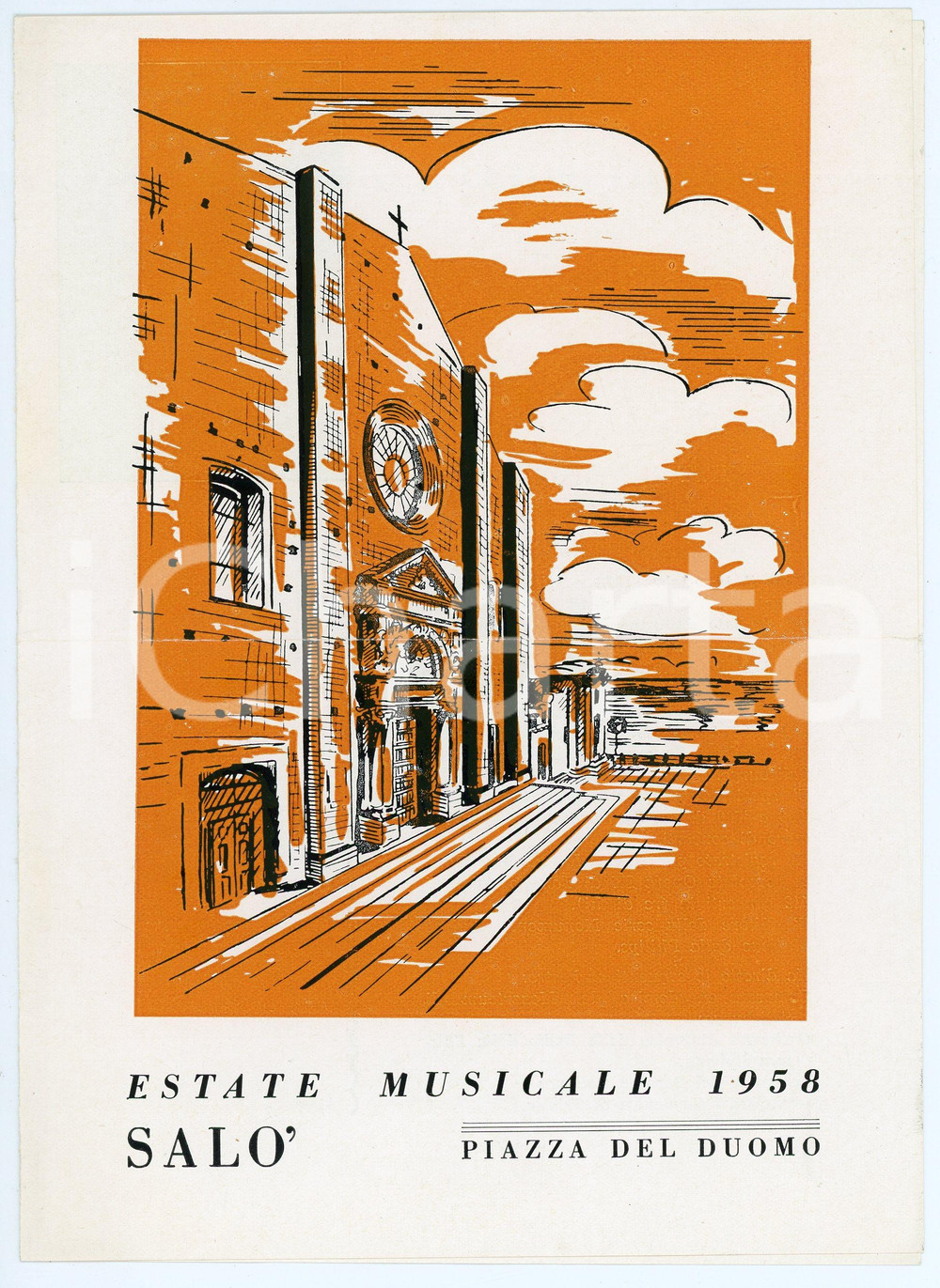 1958 SALÒ Estate musicale - Concerto del Maestro Vittorio NEGRI BRYKS Programma Programma d'epoca.  PAGINE: 4 FAIR/discreto piegatura centrale d'epoca FORMATO: 14x21 cm originale e autentica 1