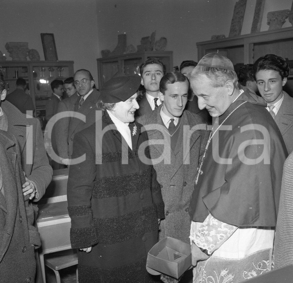 Fotografia d epoca originale 1952 BRESCIA Inaugurazione nuovo Convitto Luzzago NEGATIVO ORIGINALE 8 1