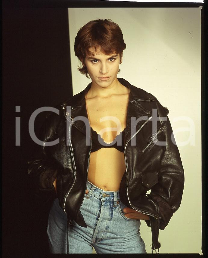 Fotografia d epoca originale 1993 COSTUME Stefania MONTORSI Photoshoot DIAPOSITIVA ORIGINALE_ 1