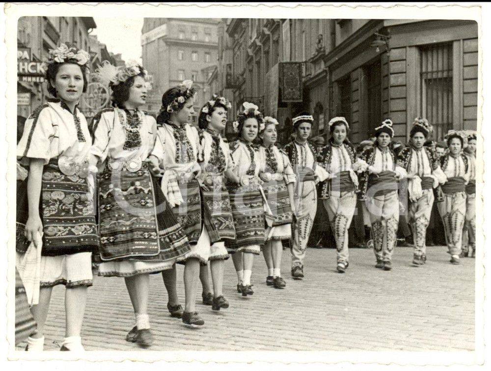 Fotografia d epoca originale 1939 SOFIA BULGARIA Ballo nazionale festa SAN LAZZARO Fotografia 1