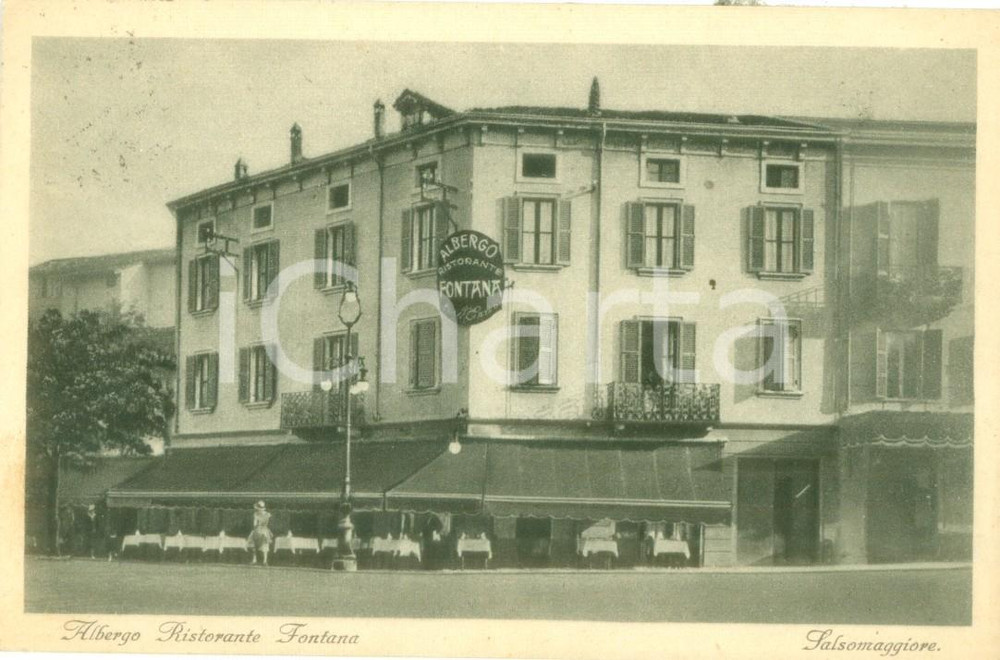 Cartolina originale da collezione 1931 SALSOMAGGIORE TERME PR Albergo ristorante FONTANA Cartolina 2 1