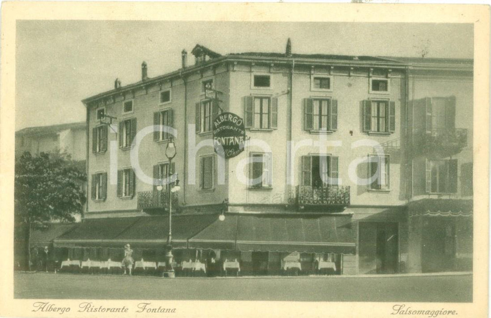 Cartolina originale da collezione 1931 SALSOMAGGIORE TERME PR Albergo ristorante FONTANA Cartolina 3 1