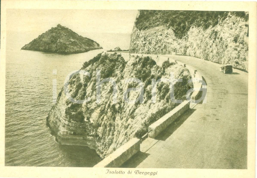 Cartolina originale da collezione 1945 ca BERGEGGI SV Panorama con l Isolotto Cartolina FG NV 2 1