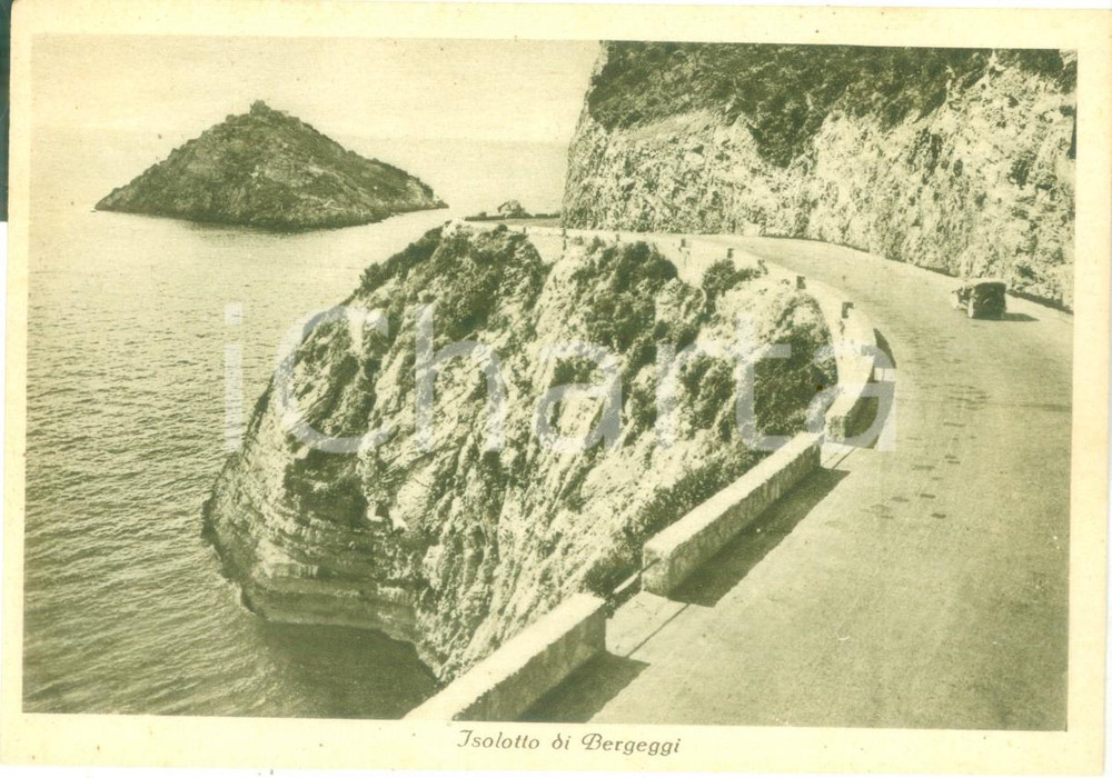 Cartolina originale da collezione 1945 ca BERGEGGI SV Panorama con l Isolotto Cartolina FG NV 3 1