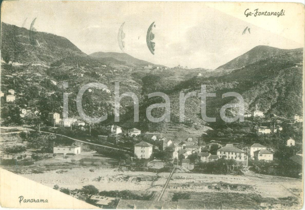 Cartolina originale da collezione 1950 ca GENOVA FONTANEGLI Panorama del paese Cartolina FG NV 1 1