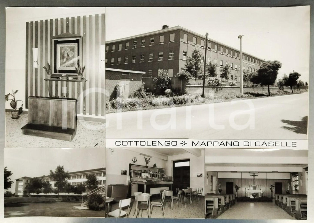Stampa, bozzetto originale 1960 ca MAPPANO Vedutine di Casa COTTOLENGO Bozzetto preparatorio cartolina 1