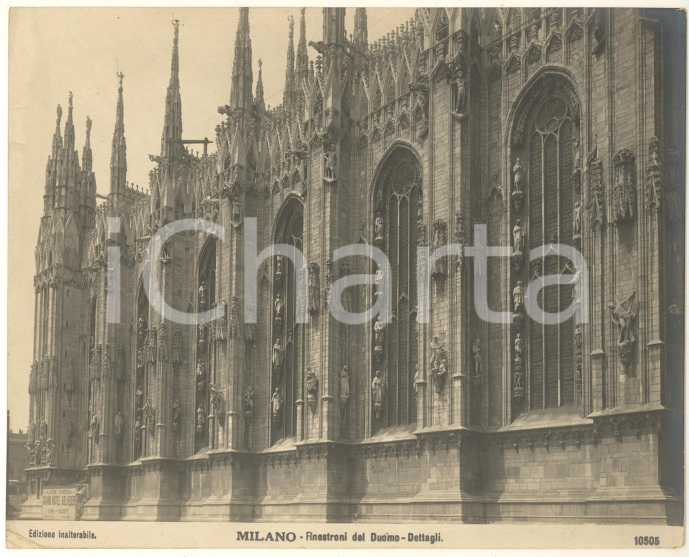 Fotografia d epoca originale 1910 ca MILANO Finestroni del Duomo  Dettagli Fotografia n. 10505 1