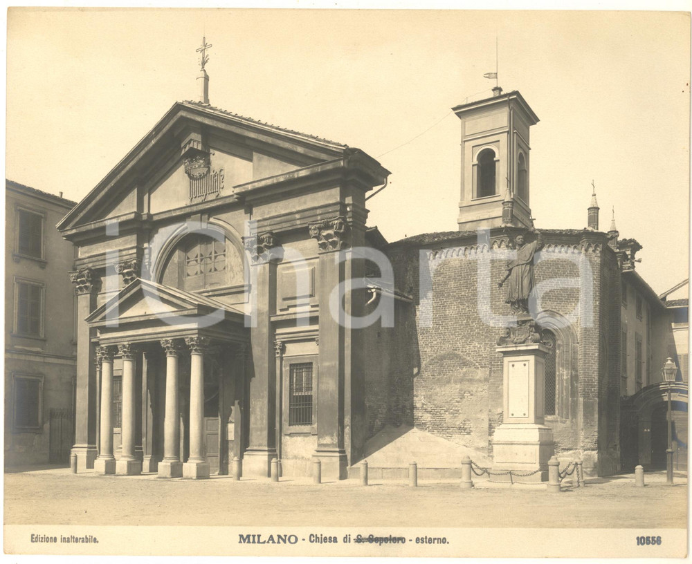 Fotografia d epoca originale 1910 ca MILANO Chiesa di S. Maria Podone  Esterno Fotografia n. 10556 1 1