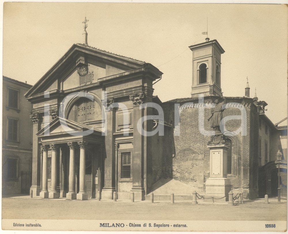 Fotografia d epoca originale 1910 ca MILANO Chiesa di S. Maria Podone  Esterno Fotografia n. 10556 3 1