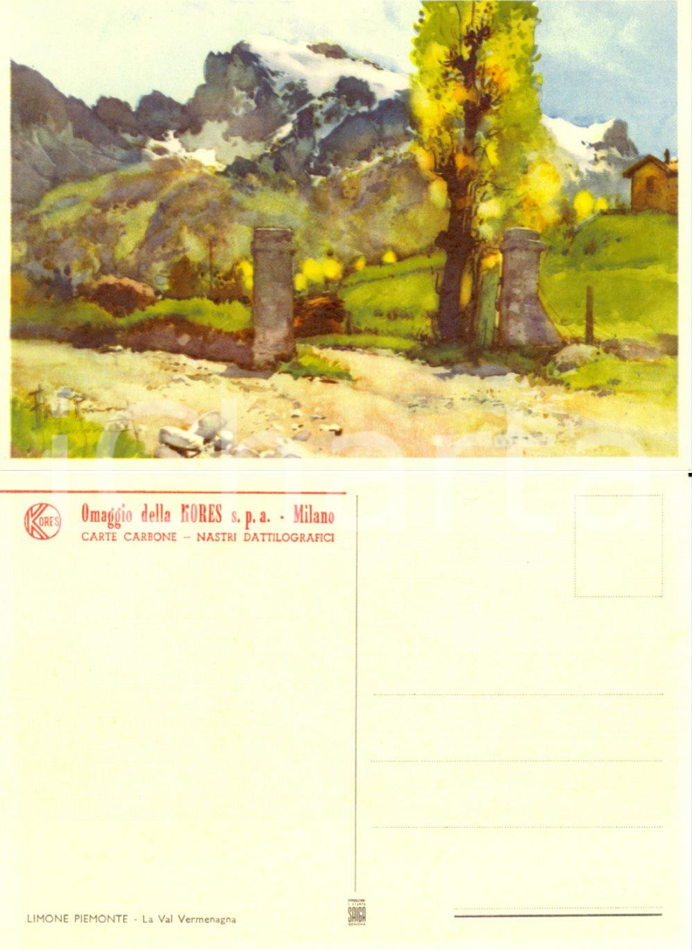 Cartolina originale da collezione 1950 ca LIMONE PIEMONTE CN VAL VERMENAGNA Cartolina KORES FG NV 1