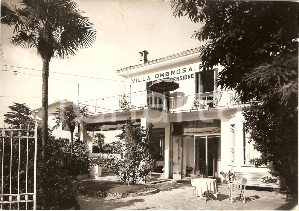 Cartolina originale da collezione 1955 ca STRESA VB Hotel VILLA OMBROSA Cartolina Animata FG NV 1