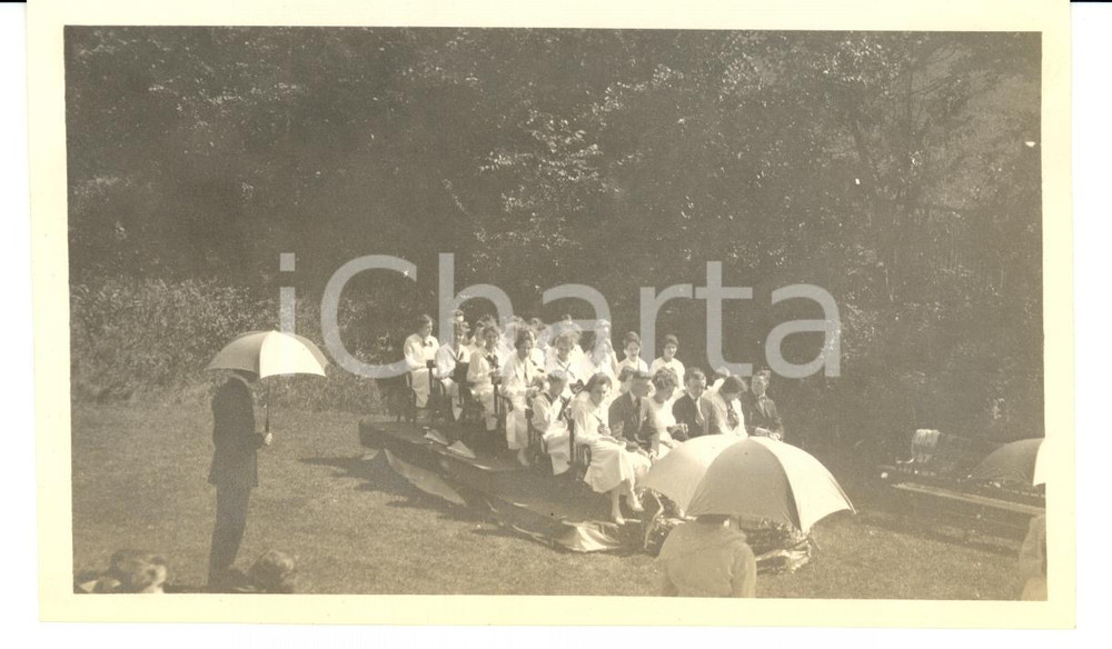 Fotografia d epoca originale 1913 ADAMS Massachusetts High School Official ceremony  Photo 1