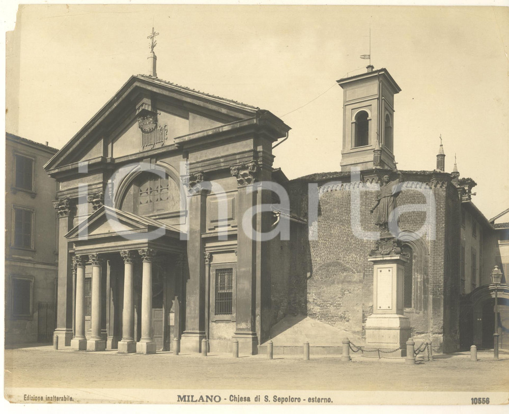 Fotografia d epoca originale 1910 ca MILANO Chiesa di S. Maria Podone  Esterno Fotografia n. 10556 6 1