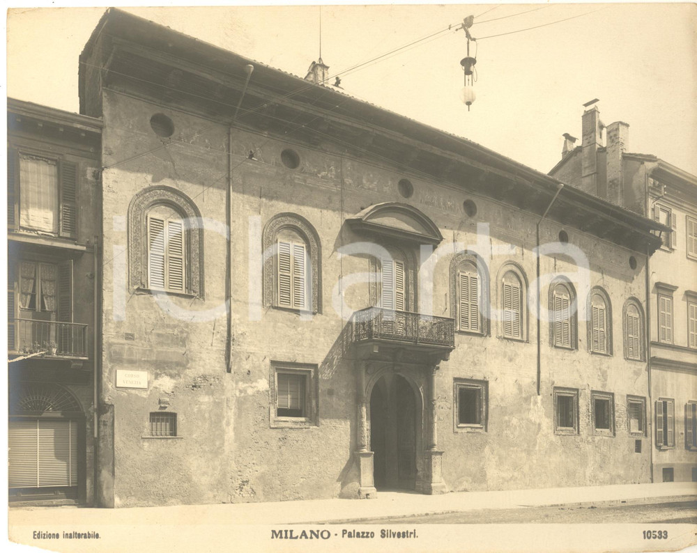 Fotografia d epoca originale 1910 ca MILANO Corso Venezia  Palazzo SILVESTRI Fotografia n. 10533 2 1