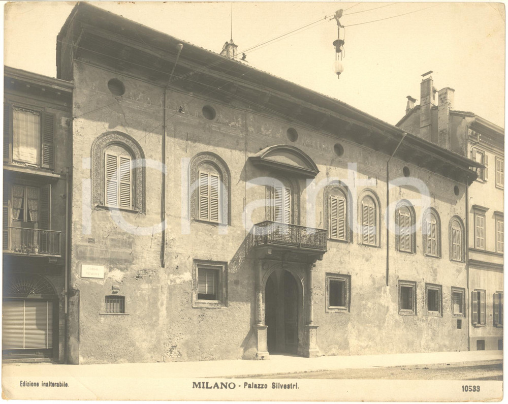 Fotografia d epoca originale 1910 ca MILANO Corso Venezia  Palazzo SILVESTRI Fotografia n. 10533 3 1