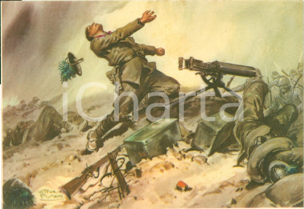 Cartolina originale da collezione 1936 I° CENTENARIO BERSAGLIERI Illustr. Vittorio PISANI Cartolina 2 1