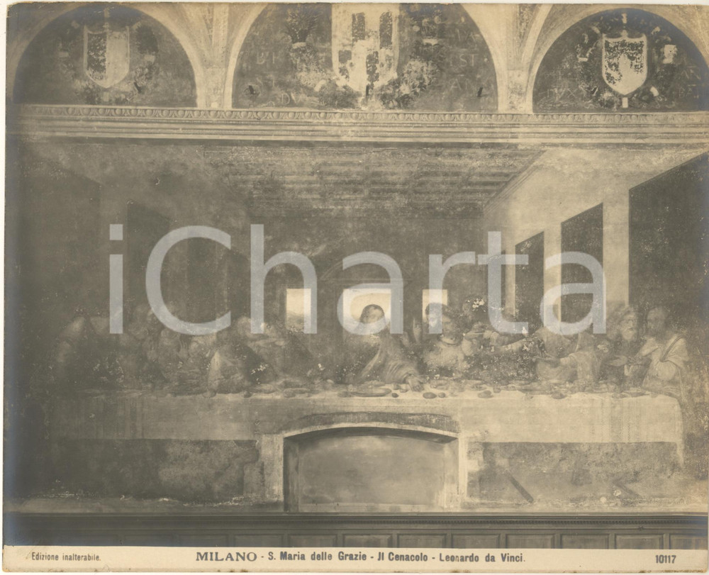 Fotografia d epoca originale 1910 ca MILANO S. Maria delle Grazie  Il Cenacolo  Leonardo da Vinci Foto 6 1