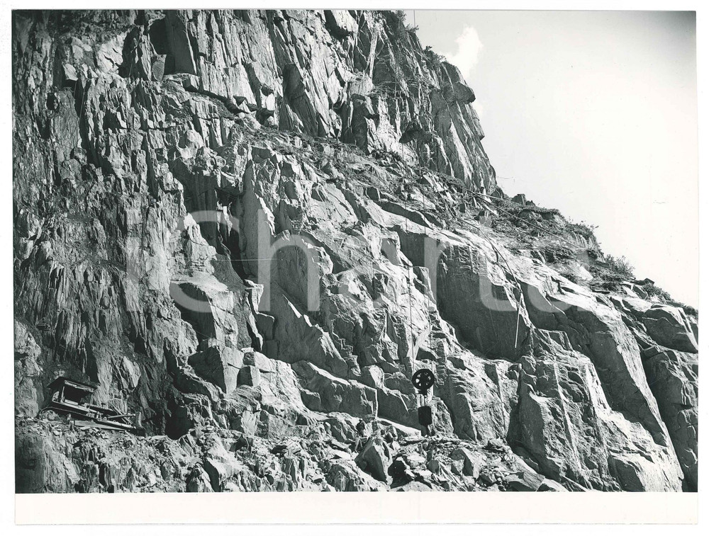 Fotografia d epoca originale 1963 LAI DA CURNERA SVIZZERA Costruzione diga  Cantiere 21  Foto 1