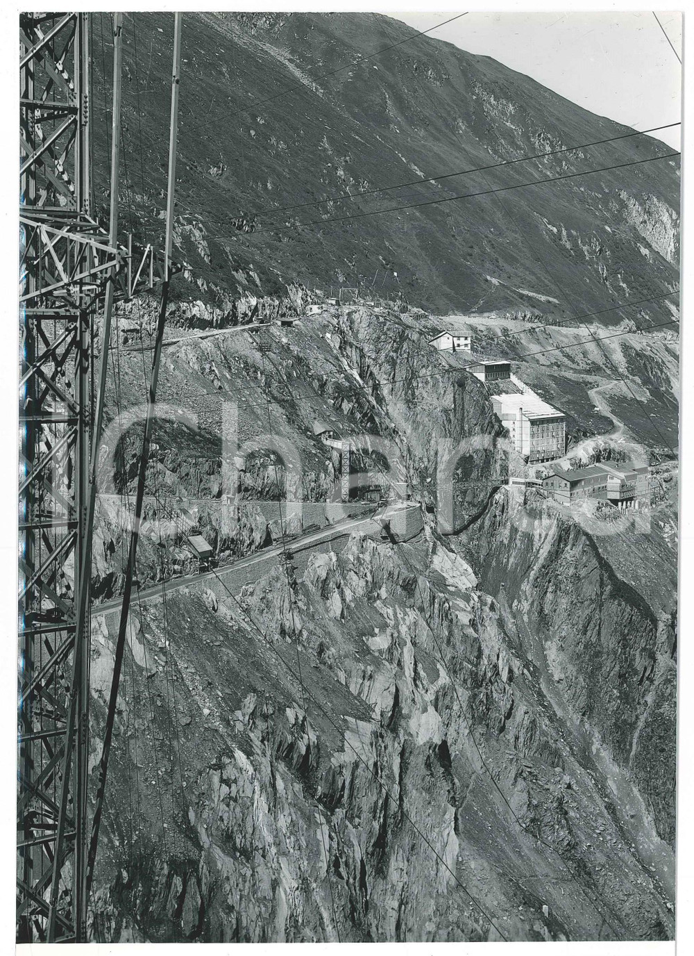 Fotografia d epoca originale 1963 LAI DA CURNERA SVIZZERA Costruzione della diga  Cantiere  Foto 20 1