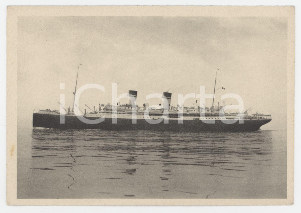 Cartolina originale da collezione 1934 GENOVA ITALIAN LINE Transatlantico ROMA Italia Flotte Riunite  Cartolina 5 1